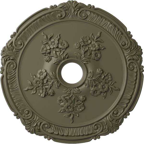 Ekena Millwork Attica with Rose Medallion (Canopies up to 4 1/2"), 26"OD x 3 3/4"ID x 1 1/2"P, Spartan Stone CM26ATSSF - main